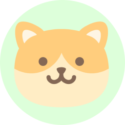 かわいい犬の顔のアイコン